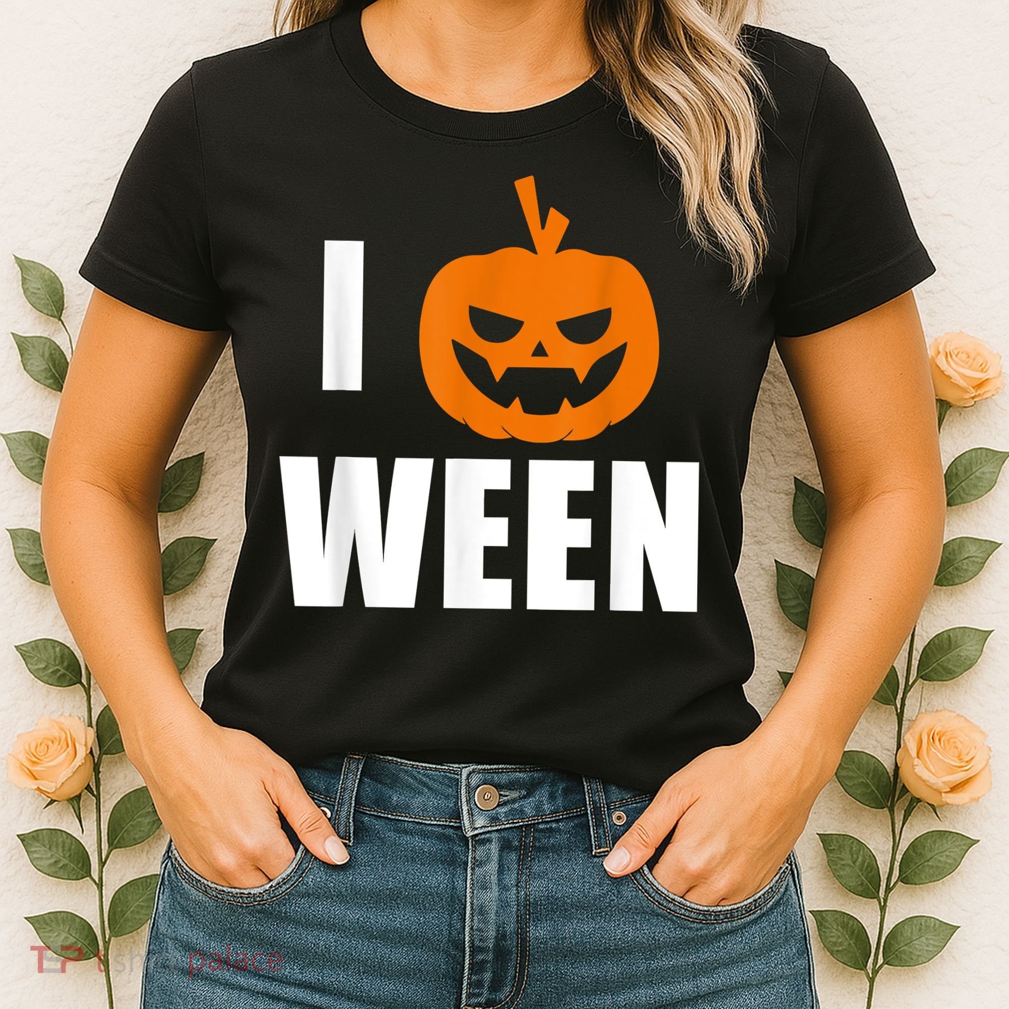 I Pumpkin Ween Funny Halloween Joke Quote Women's T-Shirt