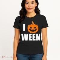 I Pumpkin Ween Funny Halloween Joke Quote Women's T-Shirt thumb 4