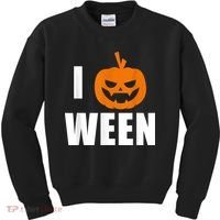 I Pumpkin Ween Funny Halloween Joke Quote Kids Sweatshirt thumb 0
