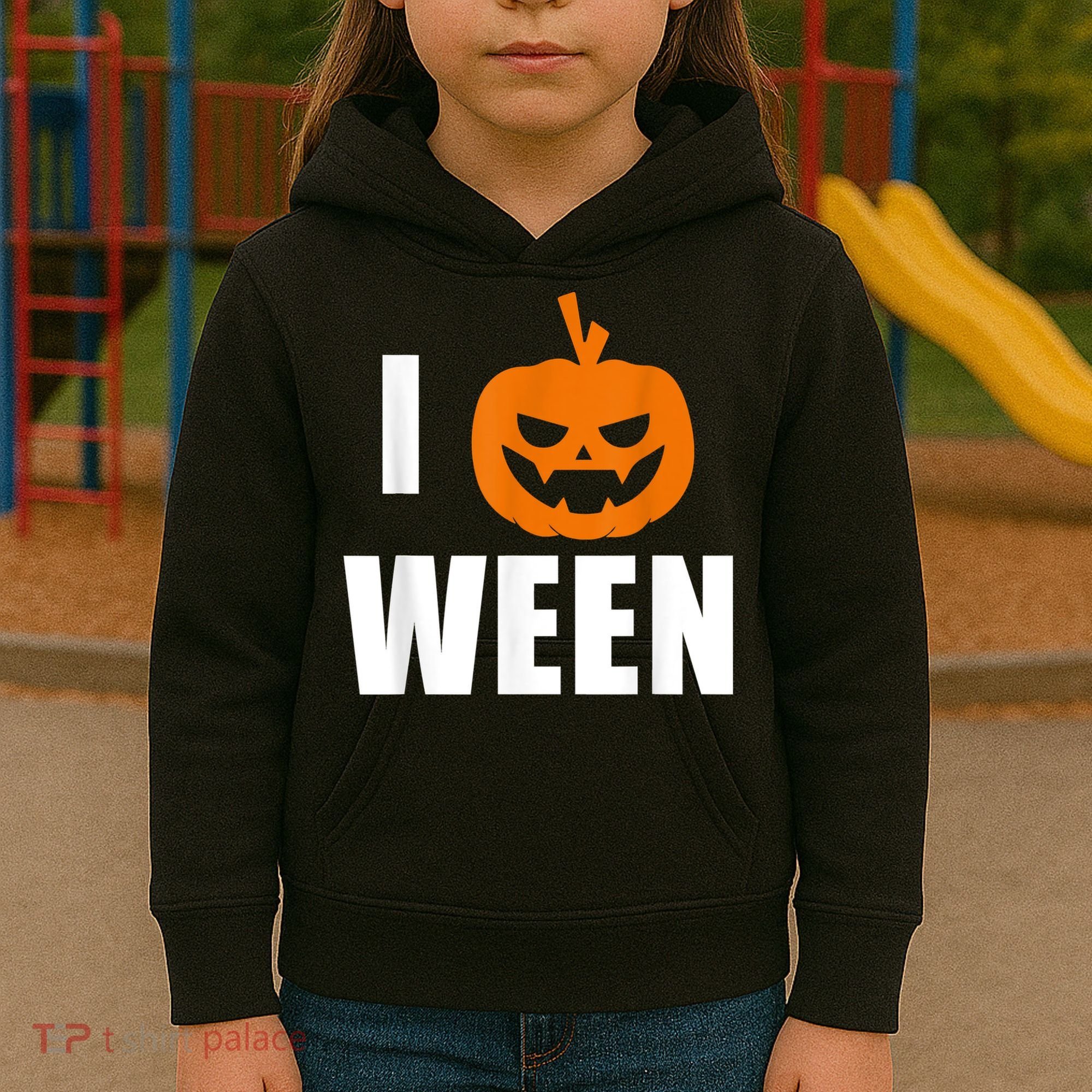 I Pumpkin Ween Funny Halloween Joke Quote Kids Hoodie