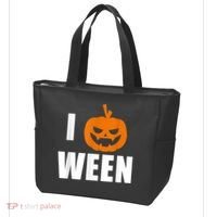 I Pumpkin Ween Funny Halloween Joke Quote Tote Bag thumb 3