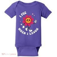 I Pee When I Laugh Funny Baby Bodysuit thumb 0