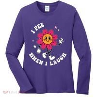 I Pee When I Laugh Funny Women's Long Sleeve Shirt thumb 0
