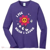 I Pee When I Laugh Funny Women's Long Sleeve Shirt thumb 0