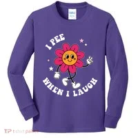 I Pee When I Laugh Funny Kids Long Sleeve Shirt thumb 0