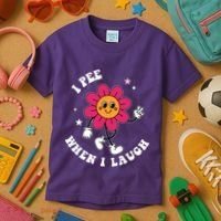 I Pee When I Laugh Funny Kids T-Shirt thumb 3