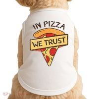 In Pizza We Trust Pizza Lover Doggie Tank thumb 0