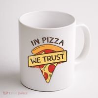 In Pizza We Trust Pizza Lover Coffee Mug thumb 1