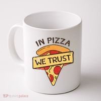 In Pizza We Trust Pizza Lover Coffee Mug thumb 0