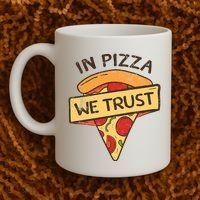 In Pizza We Trust Pizza Lover Coffee Mug thumb 2