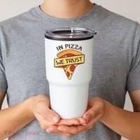 In Pizza We Trust Pizza Lover Tumbler thumb 2