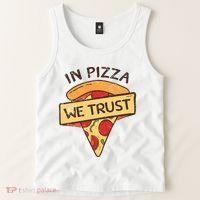 In Pizza We Trust Pizza Lover Tank Top thumb 2