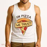 In Pizza We Trust Pizza Lover Tank Top thumb 3