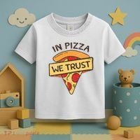 In Pizza We Trust Pizza Lover Toddler T-Shirt thumb 3