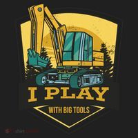 I Play With Big Tools Excavator Women's Sweatshirt thumb 2