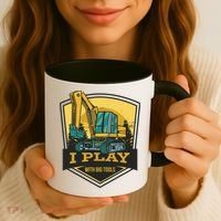 I Play With Big Tools Excavator Coffee Mug thumb 3