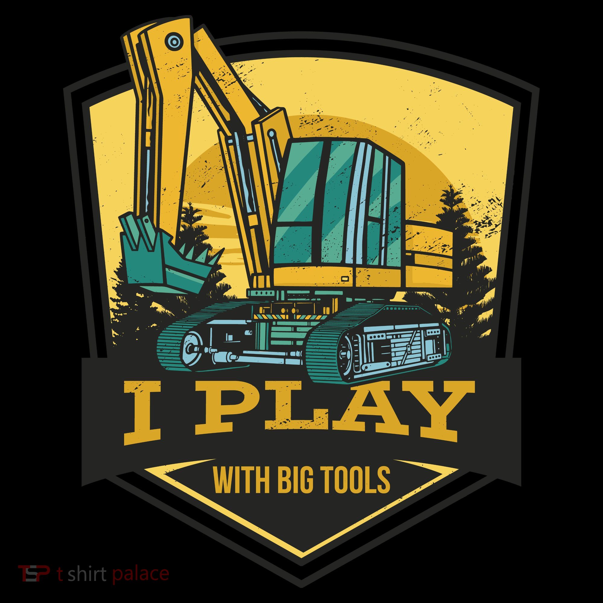I Play With Big Tools Excavator Baby Bodysuit