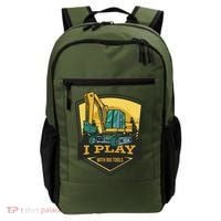 I Play With Big Tools Excavator Backpack thumb 0