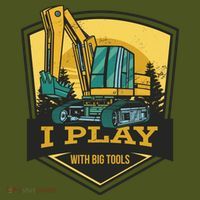 I Play With Big Tools Excavator Backpack thumb 2