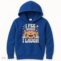 I Pee When I Laugh Naughty Kids Hoodie thumb 0