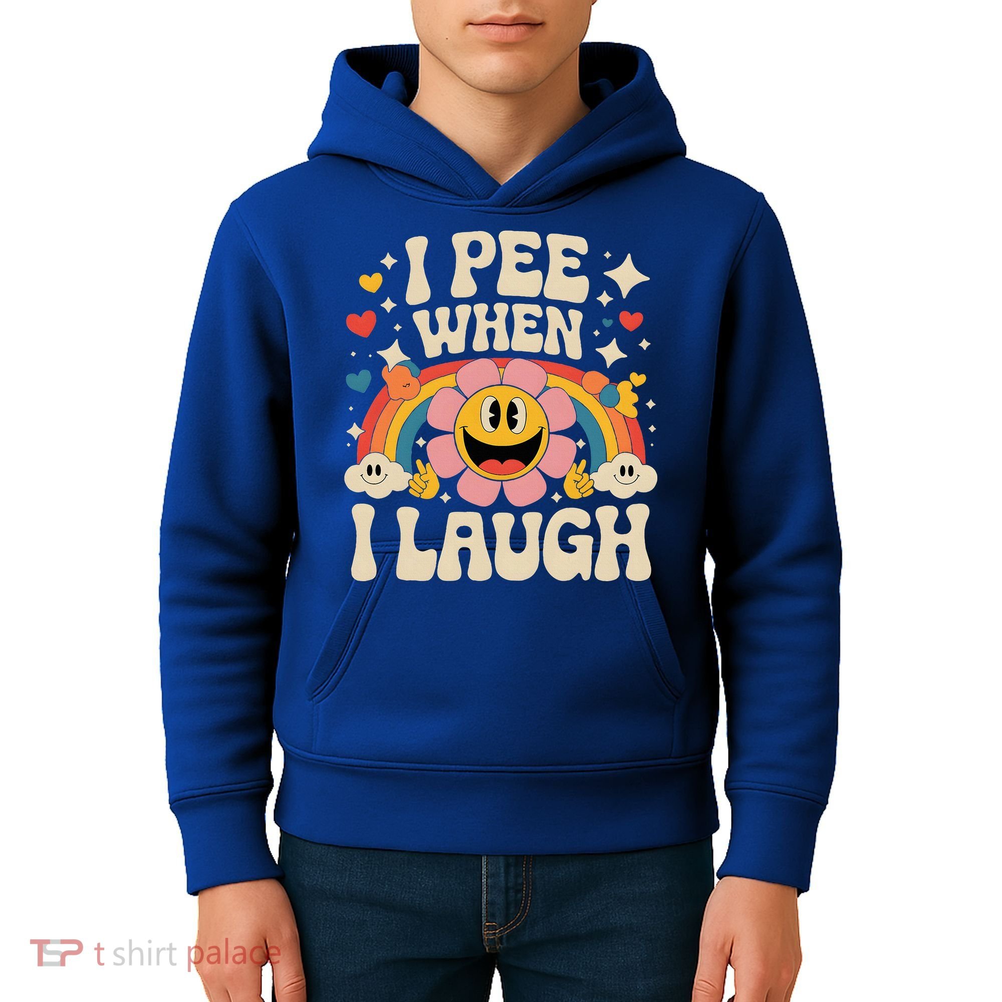 I Pee When I Laugh Naughty Kids Hoodie