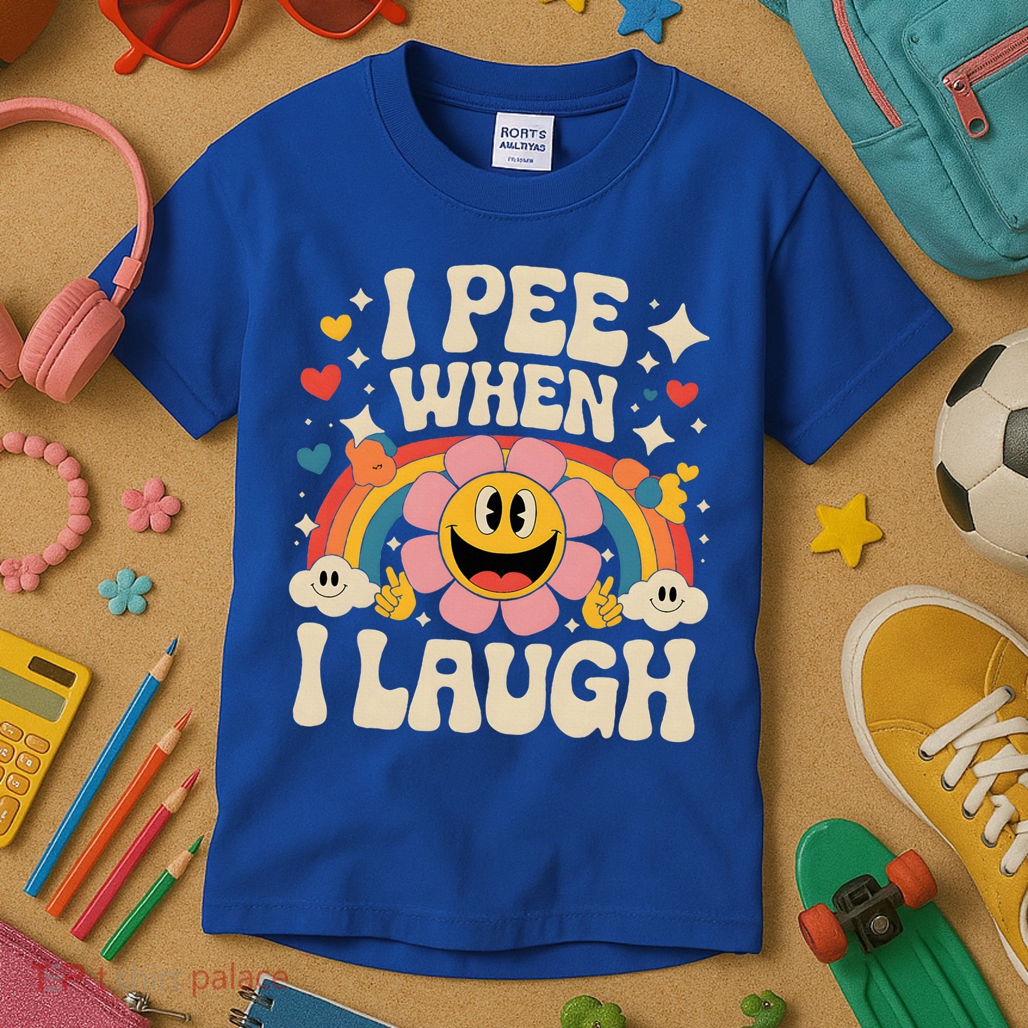 I Pee When I Laugh Naughty Kids T-Shirt