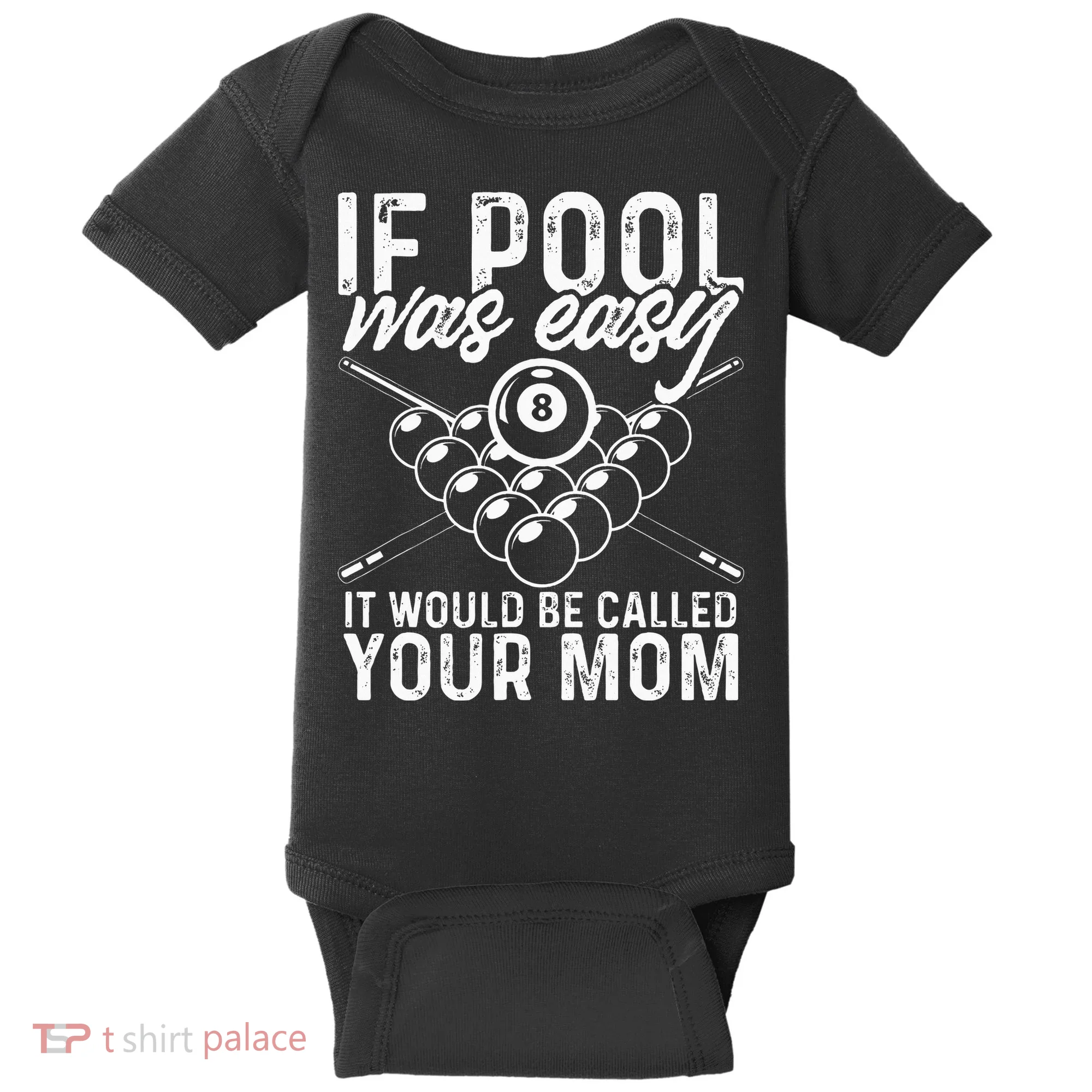 If Pool Was Easy Funny Sport Pool Billiard  Baby Bodysuit