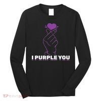 I Purple You Kdrama Korean Hand Symbol Kpop Long Sleeve Shirt thumb 0