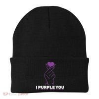I Purple You Kdrama Korean Hand Symbol Kpop Beanie thumb 0