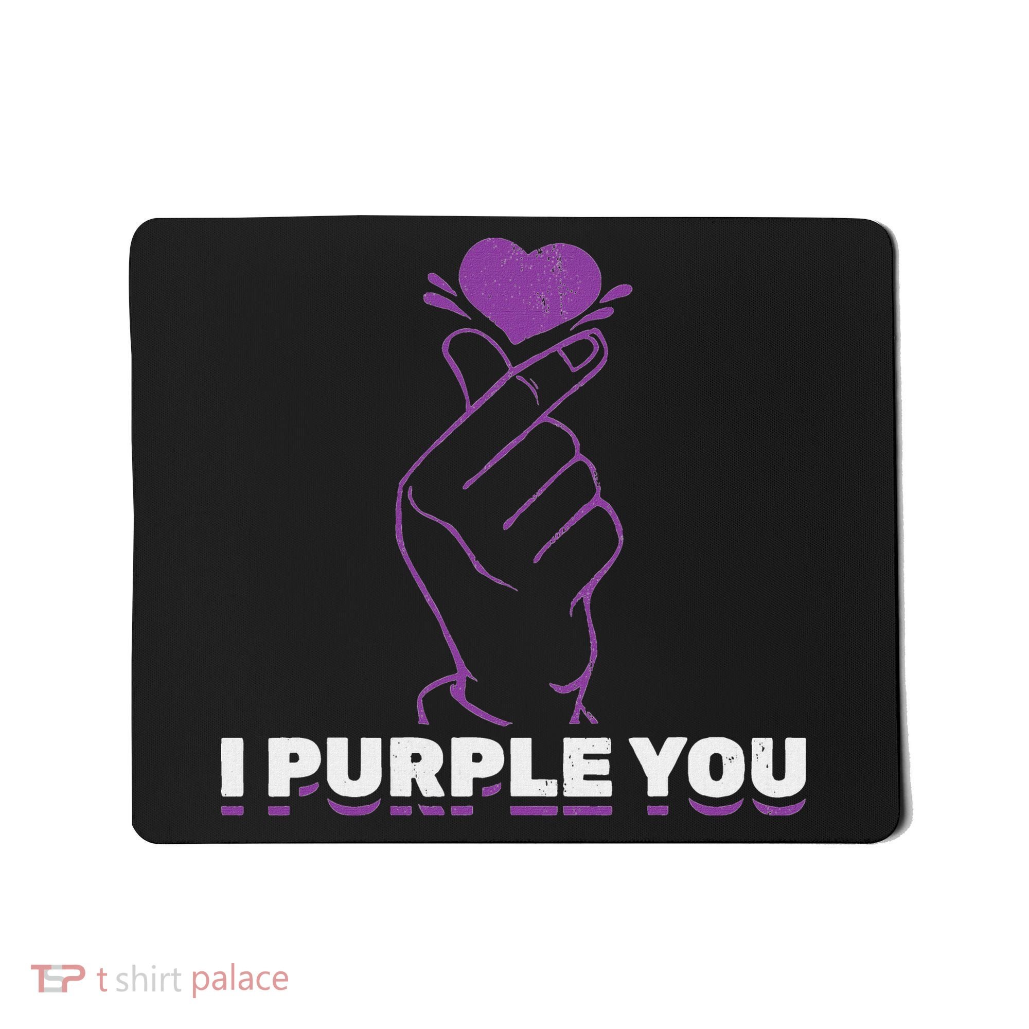 I Purple You Kdrama Korean Hand Symbol Kpop Mousepad