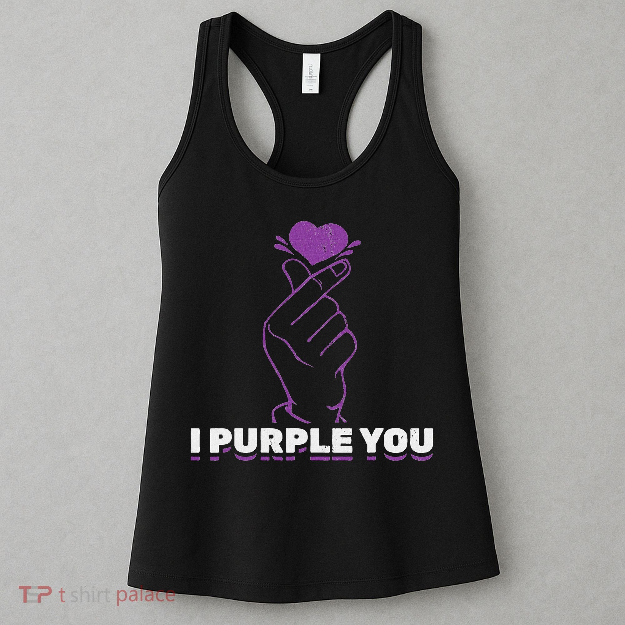 I Purple You Kdrama Korean Hand Symbol Kpop Women's Tank Top