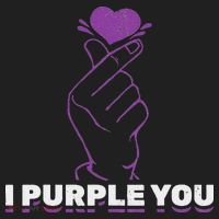 I Purple You Kdrama Korean Hand Symbol Kpop Golf Towel thumb 3