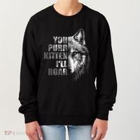 ILl Protect You Kitten No Matter What Funny Alpha Wolf Meme Women's Sweatshirt thumb 0