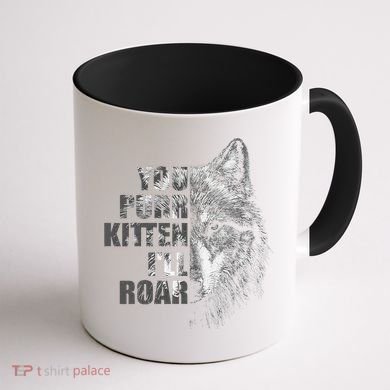 ILl Protect You Kitten No Matter What Funny Alpha Wolf Meme Coffee Mug back