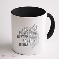 ILl Protect You Kitten No Matter What Funny Alpha Wolf Meme Coffee Mug thumb 1