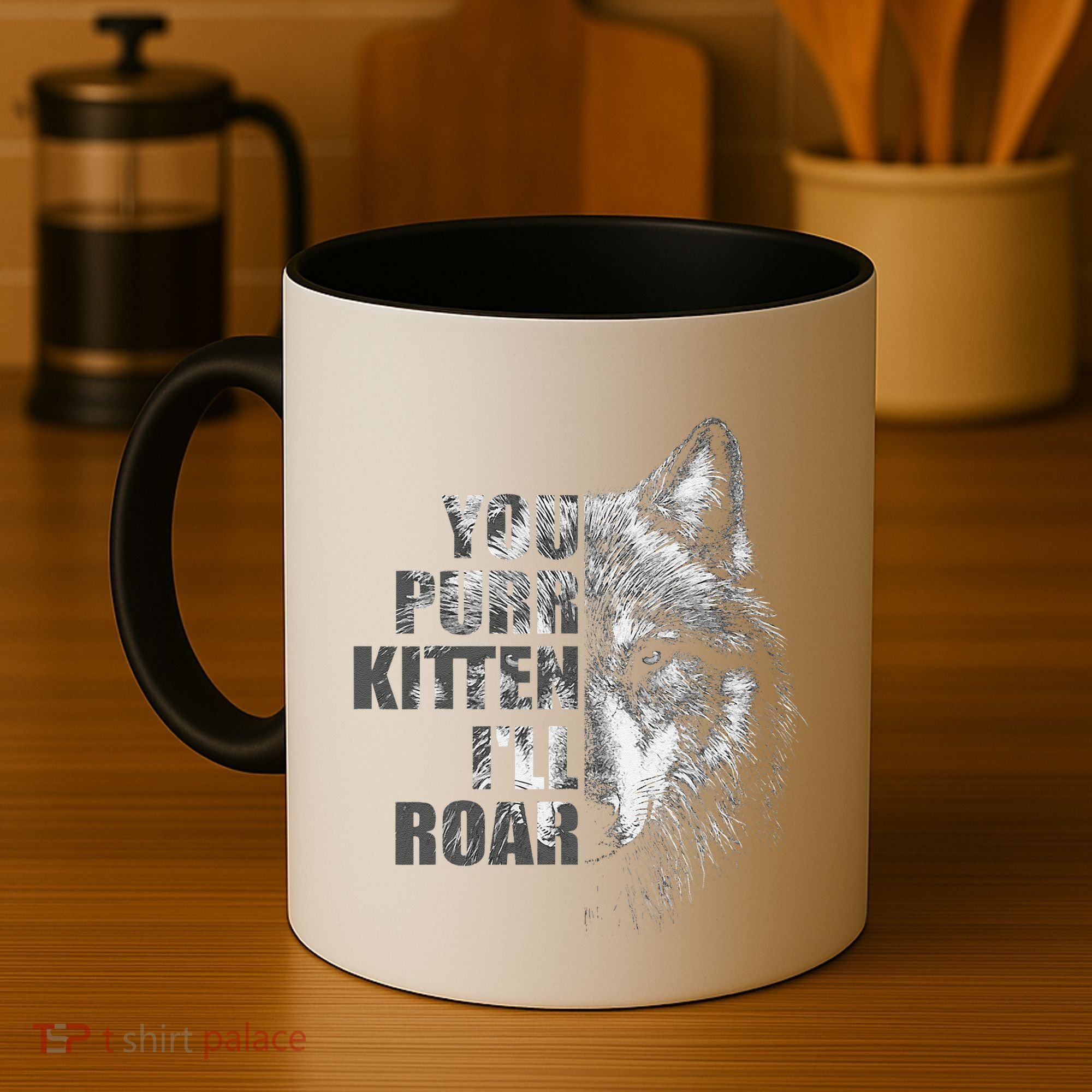 ILl Protect You Kitten No Matter What Funny Alpha Wolf Meme Coffee Mug