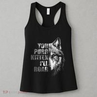 ILl Protect You Kitten No Matter What Funny Alpha Wolf Meme Women's Tank Top thumb 3