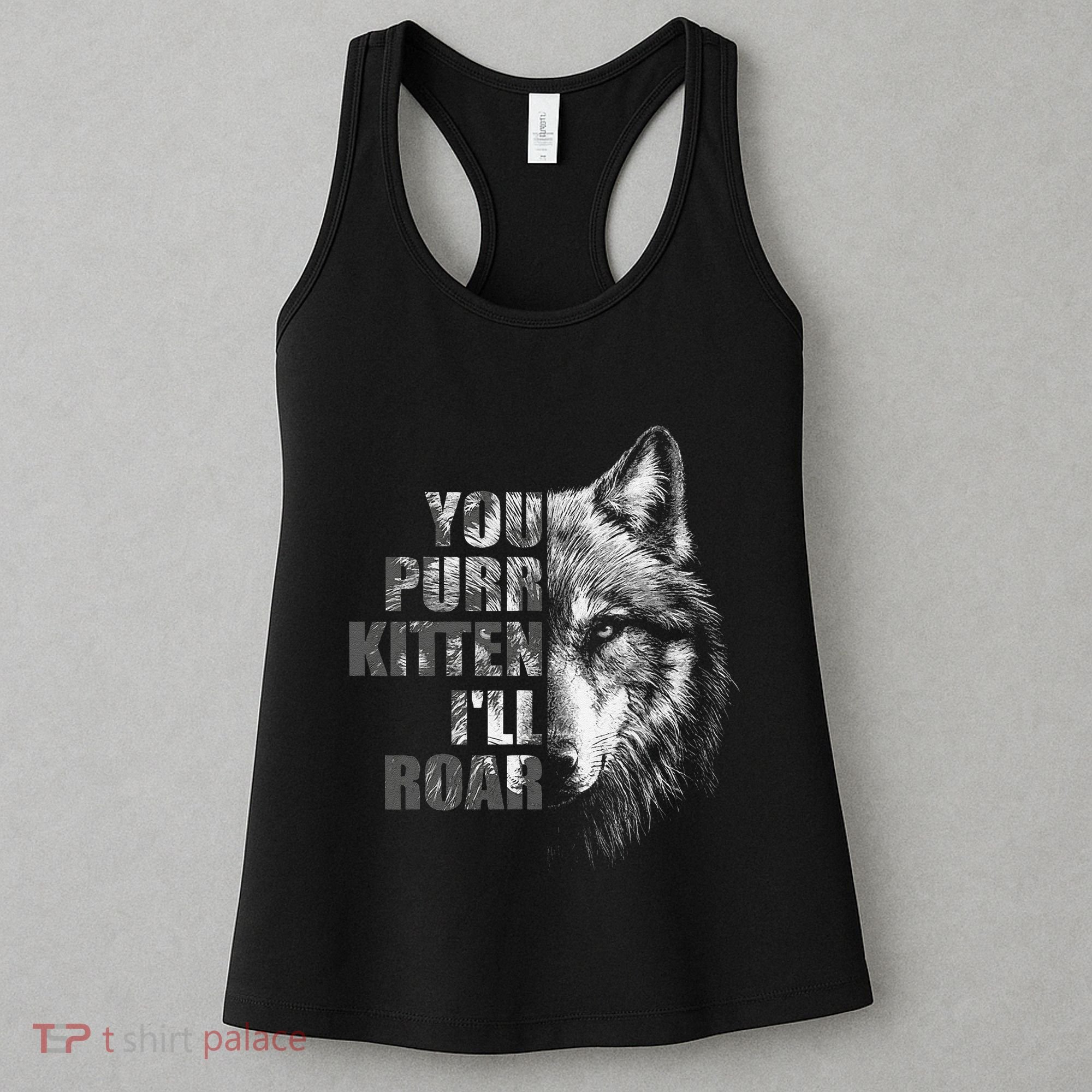 ILl Protect You Kitten No Matter What Funny Alpha Wolf Meme Women's Tank Top