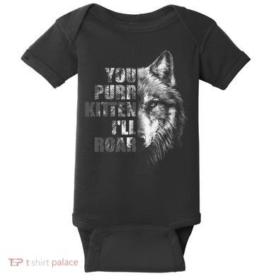 ILl Protect You Kitten No Matter What Funny Alpha Wolf Meme Baby Bodysuit