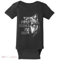 ILl Protect You Kitten No Matter What Funny Alpha Wolf Meme Baby Bodysuit thumb 0