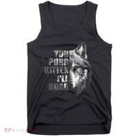 ILl Protect You Kitten No Matter What Funny Alpha Wolf Meme Tank Top thumb 0