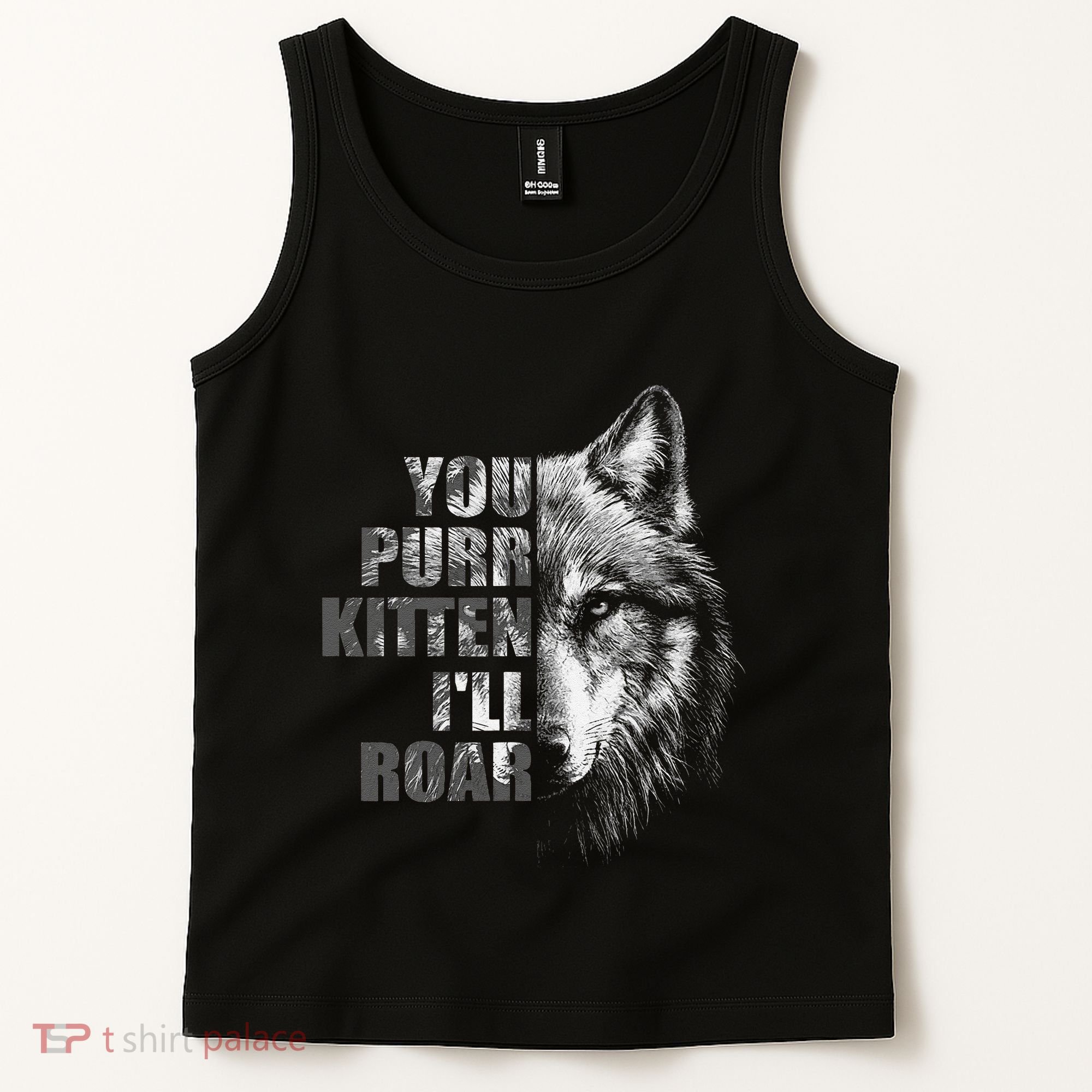 ILl Protect You Kitten No Matter What Funny Alpha Wolf Meme Tank Top
