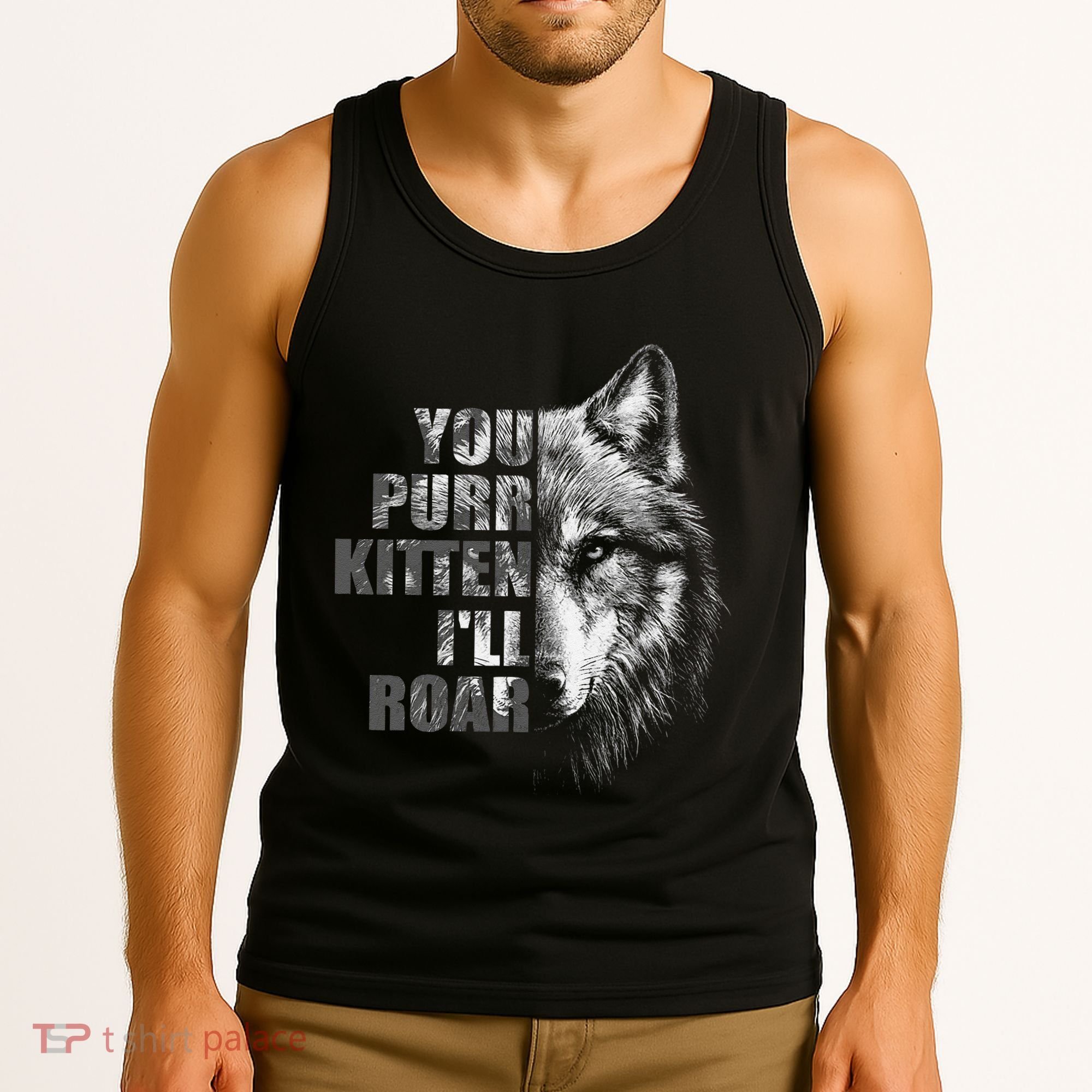ILl Protect You Kitten No Matter What Funny Alpha Wolf Meme Tank Top