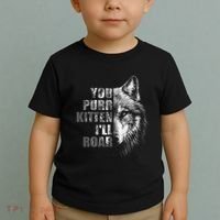 ILl Protect You Kitten No Matter What Funny Alpha Wolf Meme Toddler T-Shirt thumb 2