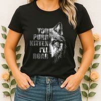 ILl Protect You Kitten No Matter What Funny Alpha Wolf Meme Women's T-Shirt thumb 2