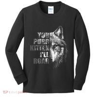 ILl Protect You Kitten No Matter What Funny Alpha Wolf Meme Kids Long Sleeve Shirt thumb 0