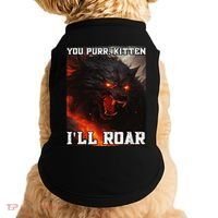 ILl Protect You Kitten No Matter What Funny Alpha Wolf Meme Doggie Tank thumb 0