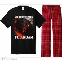 ILl Protect You Kitten No Matter What Funny Alpha Wolf Meme Pajama Set thumb 0