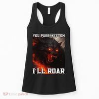 ILl Protect You Kitten No Matter What Funny Alpha Wolf Meme Women's Tank Top thumb 0