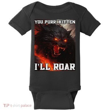 ILl Protect You Kitten No Matter What Funny Alpha Wolf Meme Baby Bodysuit